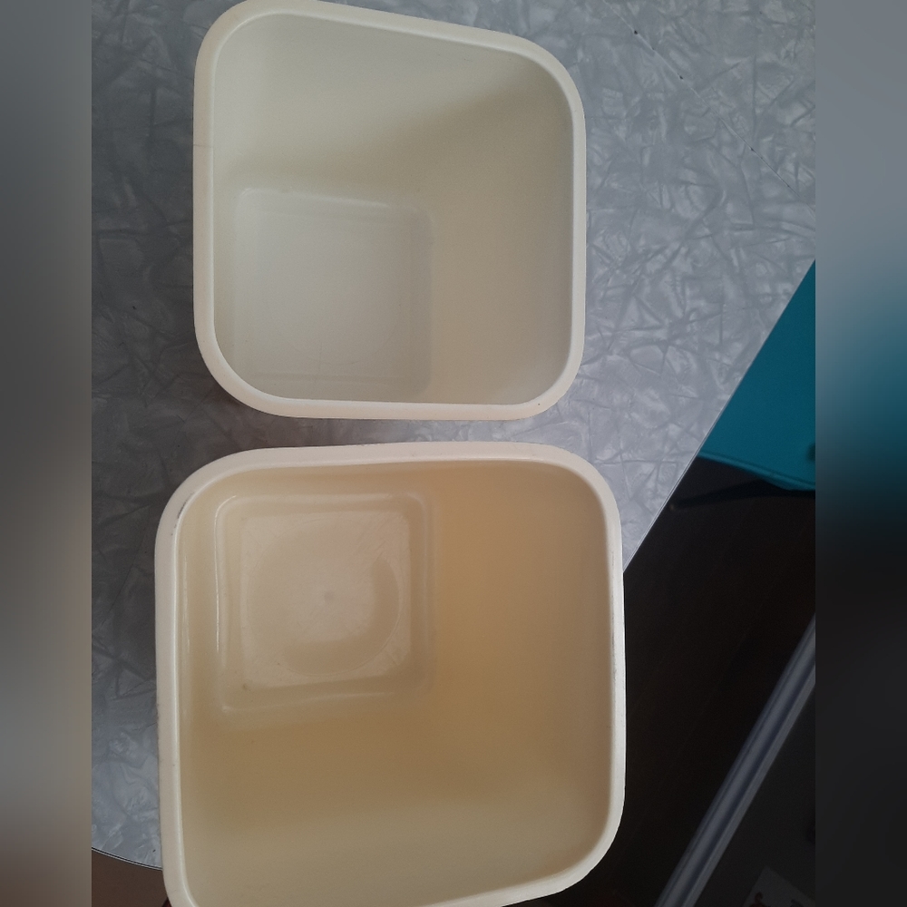 Set of 2 1950s vintage kitchen canister containers - Picture 9 of 12